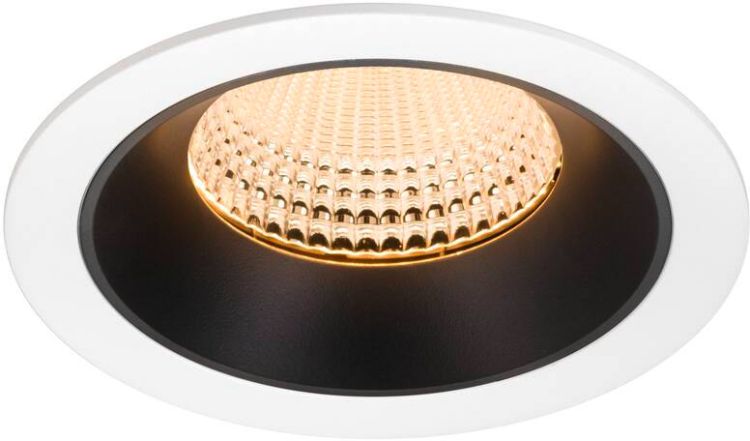 SLV NUMINOS® XL, Deckeneinbauleuchte weiß/schwarz 2700 K 55°