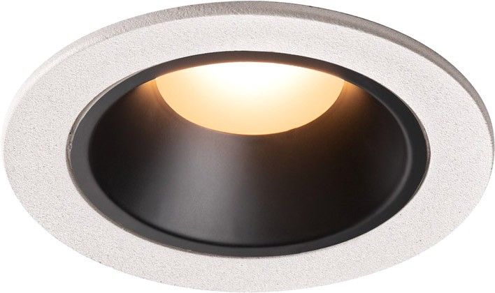 SLV NUMINOS® DL S, Indoor, luminaria empotrada de techo led blanco/negro 2700 K 20° con resortes