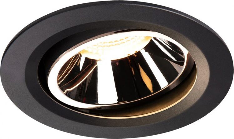 SLV NUMINOS® MOVE DL L, Indoor, luminaria empotrada de techo led negro/cromo 3000 K 55 °