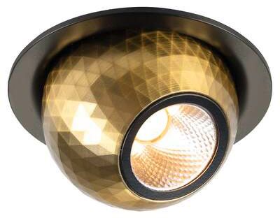 SLV DYSKO, Deckeneinbauleuchte, rund, PHASE, 2700K, 6.4 W, 36°, schwarz / gold