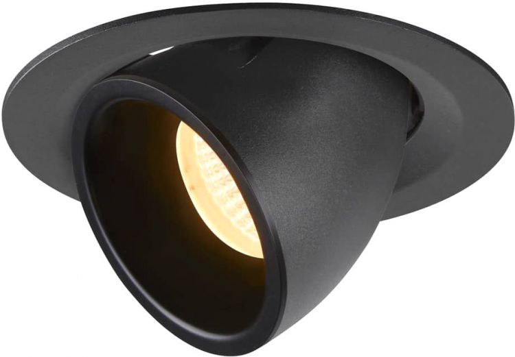 SLV NUMINOS® GIMBLE M, Deckeneinbauleuchte schwarz 3000K 40°