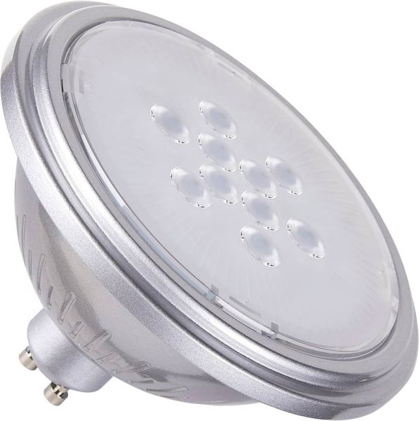 SLV QPAR111 GU10, LED Leuchtmittel silber 7W 2700K CRI90 25°