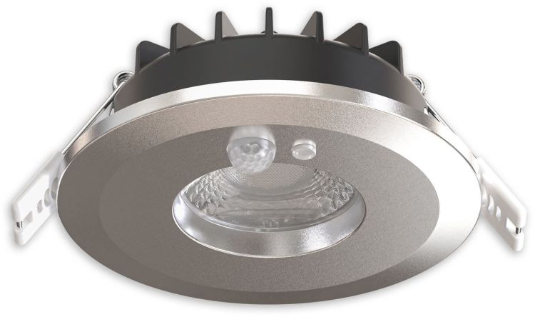 ISOLED LED Einbaustrahler Vario-68 mit PIR-Sensor 6W, 60°, 2700|3000|4000|6000K, IP65, CRI90, chrom