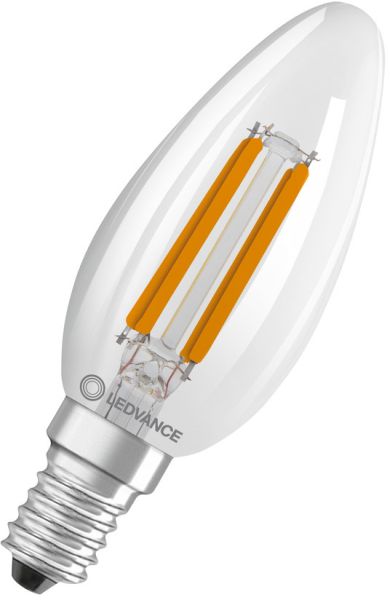 LEDVANCE LED CLASSIC B ENERGIEEFFIZIENZ B S 2,5W 827 Klar E14