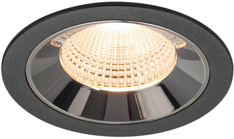 SLV NUMINOS® L, Deckeneinbauleuchte schwarz/chrom 2700 K 55°