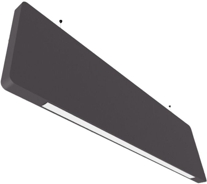 ISOLED Akustik-Aufbau-BAFFEL LAMP30H 37W anthrazit, 1500mm, Linse 60°, TRIAC dimmbar, 4000K