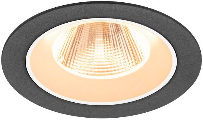 SLV NUMINOS® M, Deckeneinbauleuchte, 2700 K, 20°, IP20, rund, schwarz / weiß