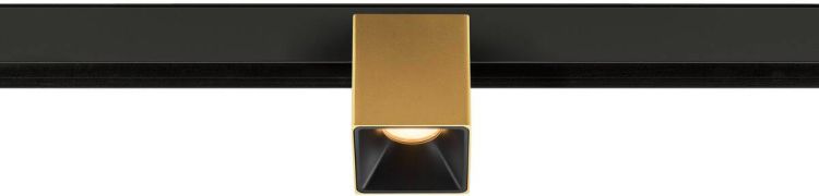 SLV FIXT-IT!, 48V, DALI, eckig, Surface mounted track, Spot, 2000-3000K, 7.4 W, 36°, gold / schwarz