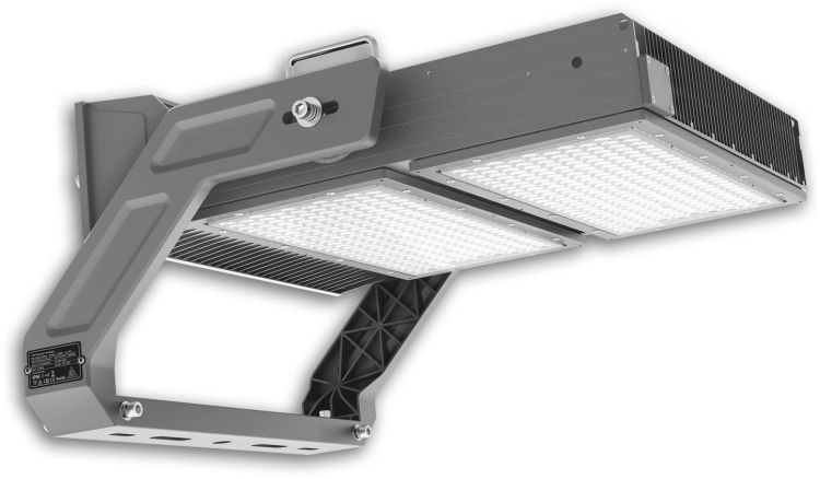 ISOLED LED Flutlichtanlage LW 1.250W, 130x25°, 2 Module (Lichtpunkte), DALI dimmbar, warmweiß