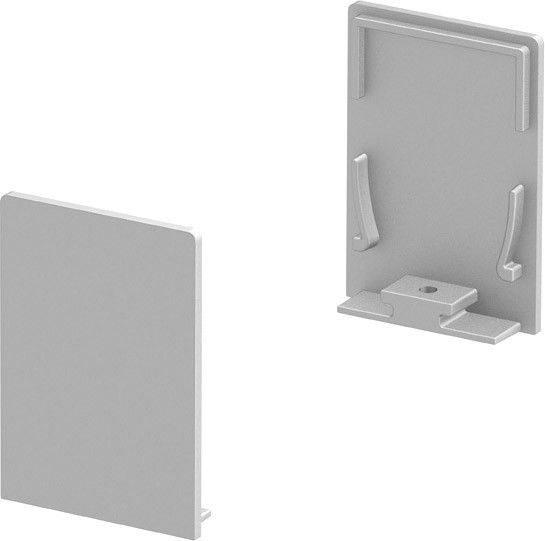 SLV ENDKAPPEN, für GRAZIA 20 Aufbauprofil standard, 2x, hohe Ausf., alu