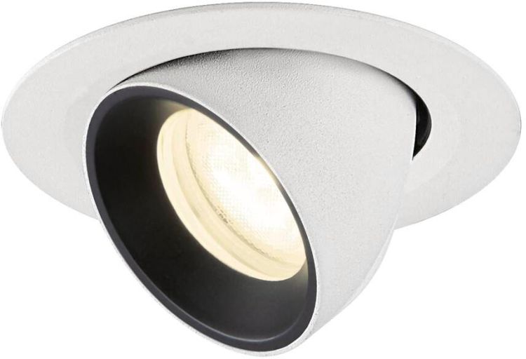 SLV NUMINOS® GIMBLE XS, Deckeneinbauleuchte weiß/schwarz 4000 K 55°