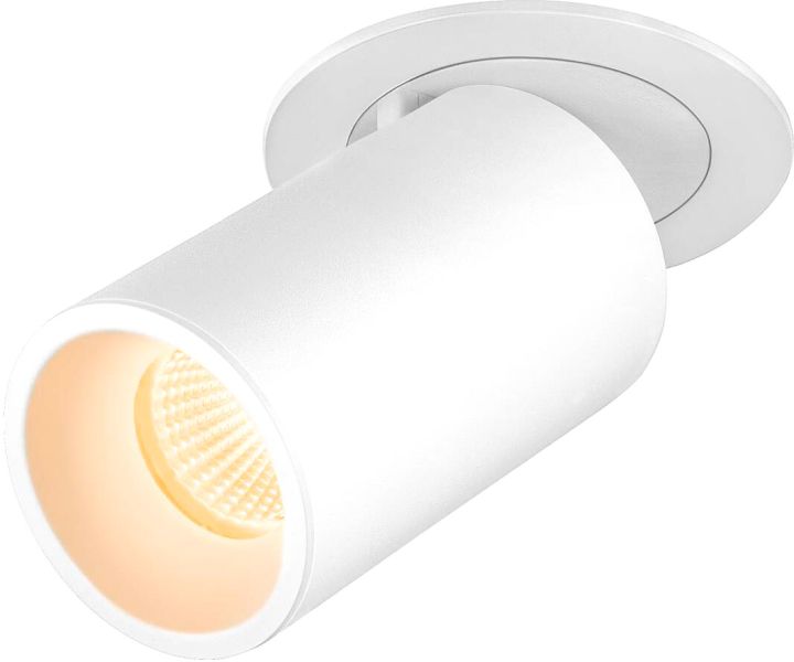 SLV NUMINOS® PROJECTOR M, Deckeneinbauleuchte, 3000 K, 55°, zylindrisch, weiß / weiß