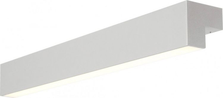 SLV L-LINE 60 LED, Wand- & Deckenleuchte, IP44, 3000K, 1500lm, silbergrau