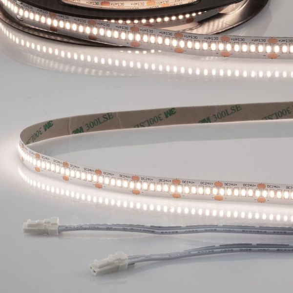 ISOLED LED CRI940 MiniAMP Flexband, 24V, 6W, 4000K, 120cm, beidseitig 30cm Kabel mit male-Stecker