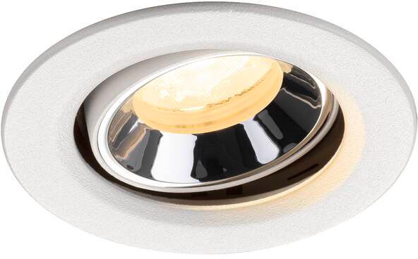 SLV NUMINOS® MOVE XS, Deckeneinbauleuchte weiß/chrom 3000 K 40°