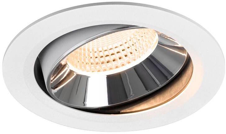 SLV NUMINOS® MOVE XL, Deckeneinbauleuchte weiß/chrom 2700 K 55°