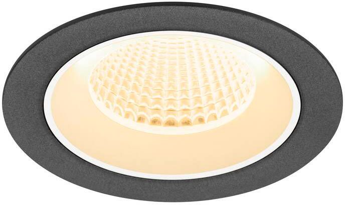 SLV NUMINOS® M, Deckeneinbauleuchte, 3000 K, 40°, IP20, rund, schwarz / weiß