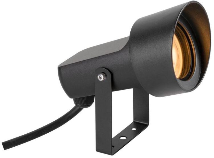 SLV SYNA SHADE, Erdspiessleuchte, GU10 , 1x max. 10 W, IP65, rund, schwarz