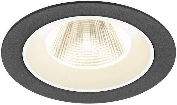 SLV NUMINOS® M, Deckeneinbauleuchte, 4000 K, 20°, IP20, rund, schwarz / weiß