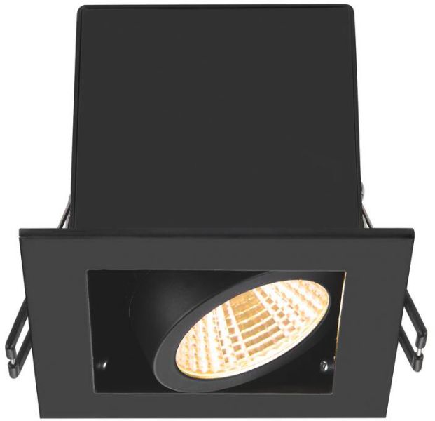 SLV KADUX, Deckeneinbauleuchte, single, 3000K, 38°, IP 20, quadratisch, schwarz