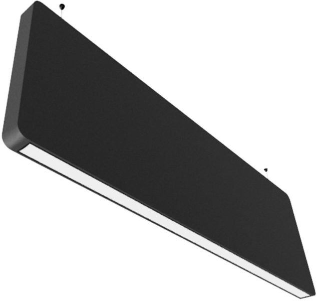 ISOLED Akustik-Pendel-BAFFEL LAMP30LID 35W schwarz, 1250mm, prismatisch, Sys-Pro Funk dimmbar