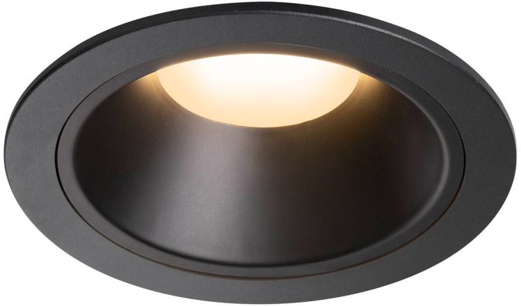 SLV NUMINOS® XL, Deckeneinbauleuchte, 3000 K, 40°, IP20, rund, schwarz