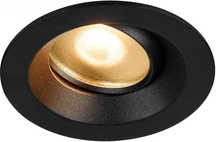 SLV DINGILO, Indoor LED Deckeneinbauleuchte schwarz 2700K schwenkbar