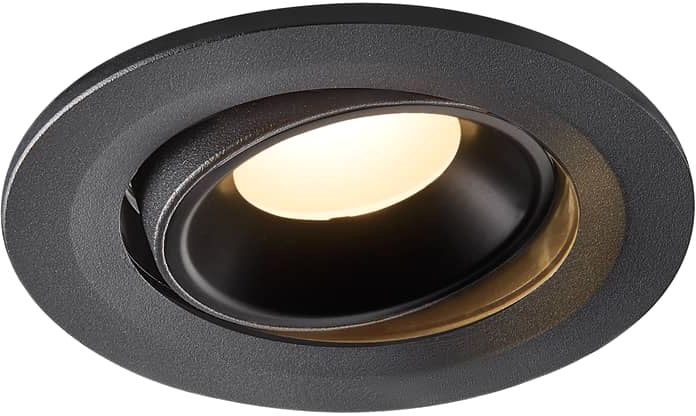 SLV NUMINOS® MOVE S, Deckeneinbauleuchte schwarz 3000K 55°
