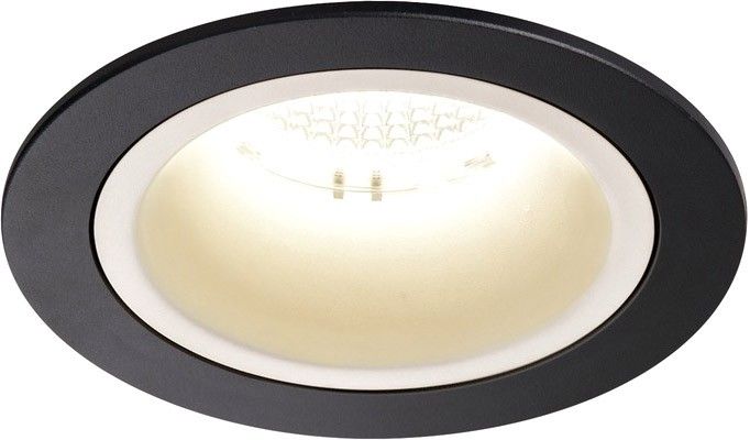 SLV NUMINOS® DL M, Indoor, luminaria empotrada de techo led negro/blanco 4000 K 55° con resortes