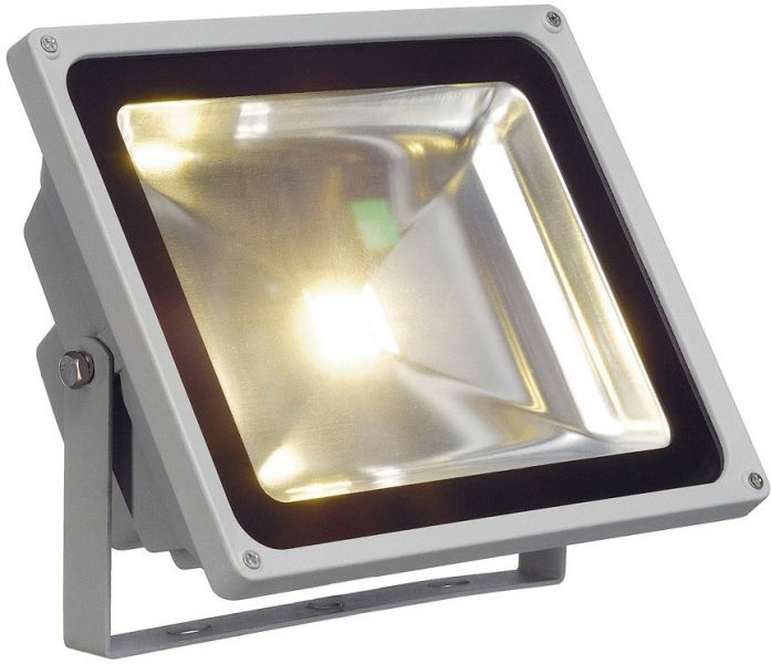 SLV LED OUTDOOR BEAM, silbergrau, 50W, warmweiss, 100°, IP65