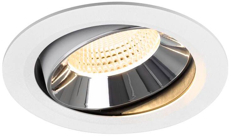 SLV NUMINOS® MOVE XL, Deckeneinbauleuchte weiß/chrom 3000 K 55°