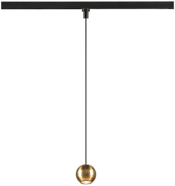 SLV DYSKO, 1~ Pendelleuchte, PHASE, Pendellänge 200 cm, 2700K, 36°, schwarz / gold