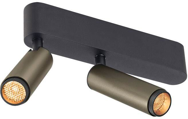 SLV GRIP! S, Deckenaufbauleuchte, double, PHASE, 2700 K, 21 W, 29°, bronze / schwarz