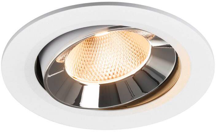 SLV NUMINOS® MOVE L, Deckeneinbauleuchte weiß/chrom 2700 K 20°