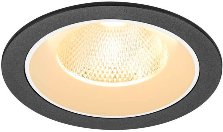 SLV NUMINOS® L, Deckeneinbauleuchte, 3000 K, 20°, IP20, rund, schwarz / weiß