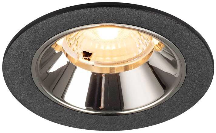 SLV NUMINOS® S, Deckeneinbauleuchte schwarz/chrom 3000 K 40°