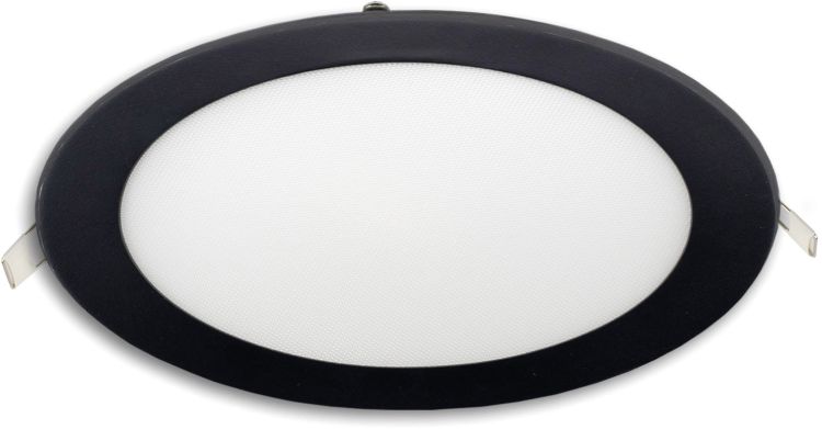 ISOLED LED Downlight, 24W, rund ultraflach schwarz, 300mm, Colorswitch 3000|3500|4000K, dimmbar