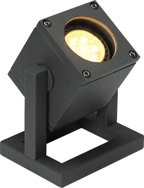 SLV CUBIX 1 Outdoor Standleuchte, QPAR51, IP44, anthrazit, 25W