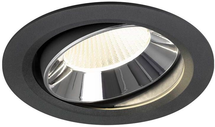 SLV NUMINOS® MOVE XL, Deckeneinbauleuchte schwarz/chrom 4000 K 40°