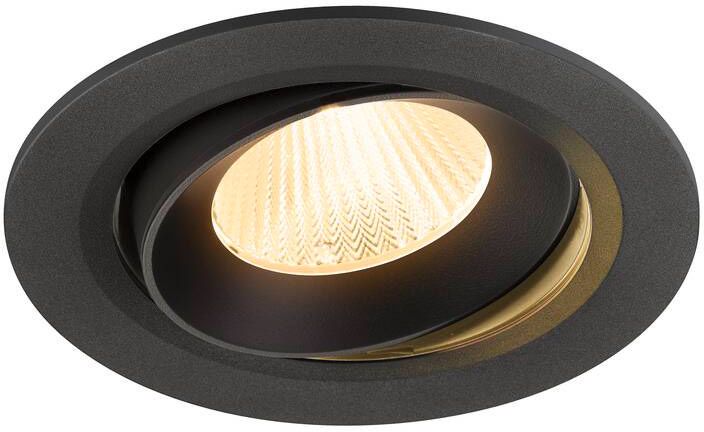 SLV NUMINOS® MOVE L, Deckeneinbauleuchte, 3000 K, 40°, IP20, rund, schwarz