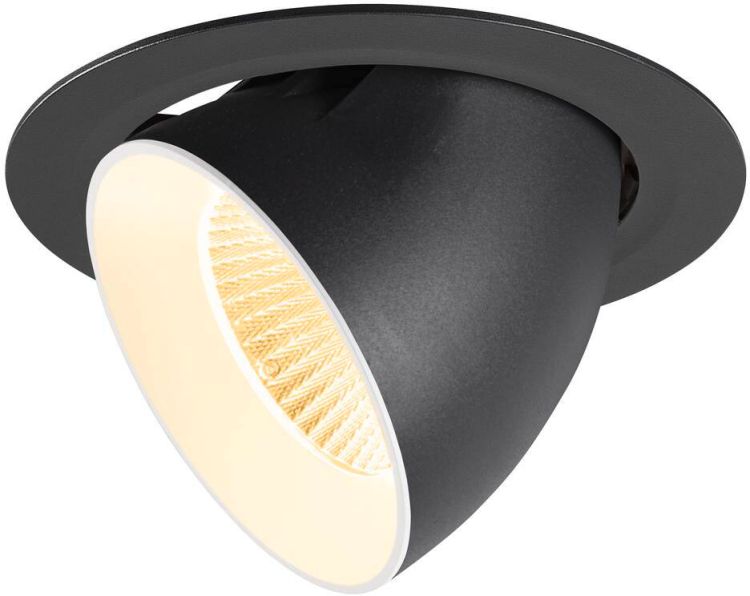 SLV NUMINOS® GIMBLE XL, Deckeneinbauleuchte,, 3000 K, 40°, schwarz / weiß