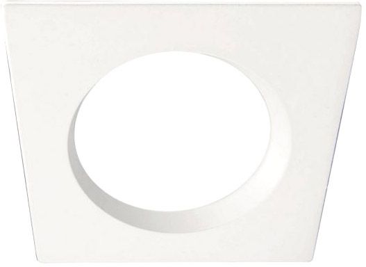 ISOLED Cover Aluminium quadratisch rückversetzt weiß für Einbaustrahler Sys-90
