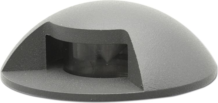 ISOLED LED Bodeneinbaustrahler, rund 1SIDE 60mm, schwarz, 12-24V, IP67, 3W, 60°, warmweiß