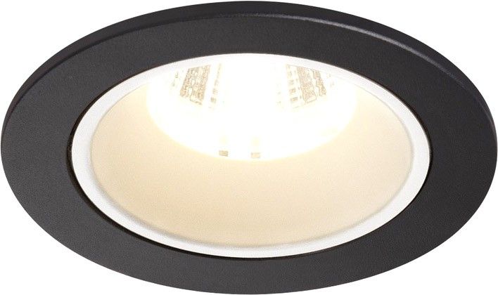SLV NUMINOS® DL S, Indoor, luminaria empotrada de techo led negro/blanco 4000 K 20° con resortes