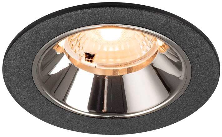 SLV NUMINOS® S, Deckeneinbauleuchte schwarz/chrom 2700 K 40°