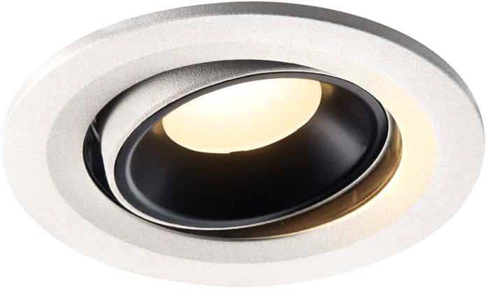 SLV NUMINOS® MOVE S, Deckeneinbauleuchte weiß / schwarz 3000K 55°
