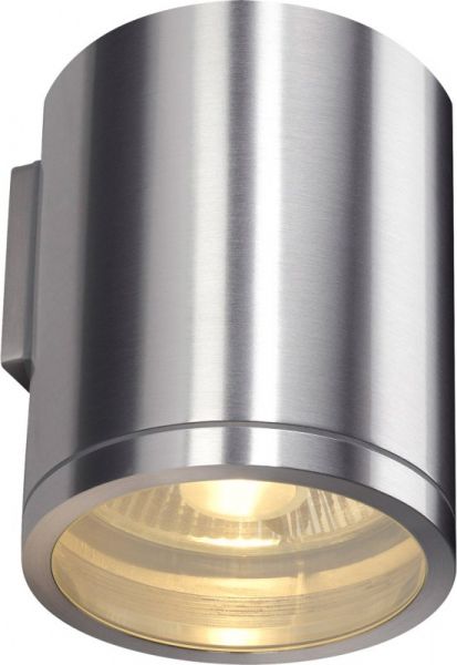 SLV ROX WALL OUT, QPAR11, Outdoor Wandleuchte, alu gebürstet, max. 50W