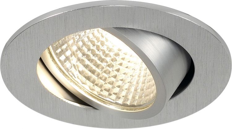 NEW TRIA LED 3W DL ROUND Set, Downlight, alu-brushed, 38°, 3000K, inkl. Tr