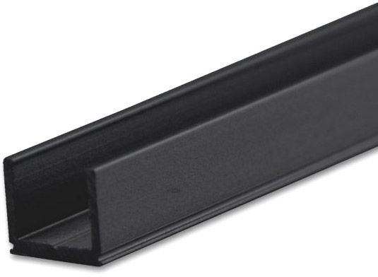 ISOLED LED Aufbauprofil SURF6 Aluminium schwarz RAL9005, 200cm