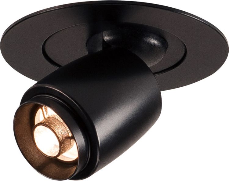 SLV ILU Spot, LED 50mm, 3000K, schwarz, 350mA, 1,2W